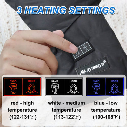 Rechargeable Heated Scarf with Hidden Hat