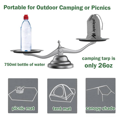 Tent Footprint | PU3000 Waterproof | Family Camping Tent with 6 Tent Stakes