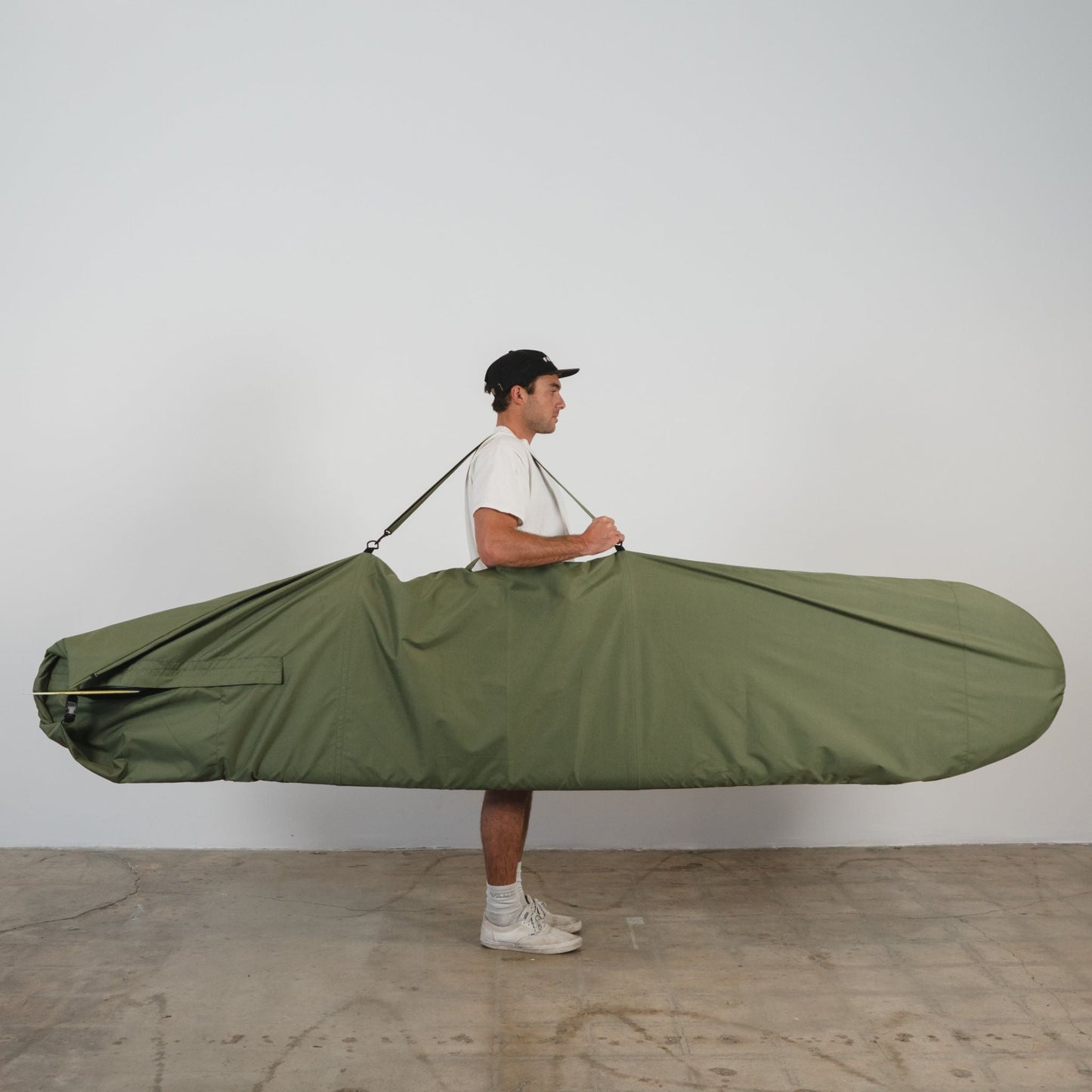 Olive Drab Canvas Surfboard Bag