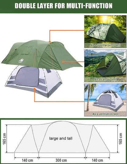 Lodge 8 Person Family Canopy-Dome Tent