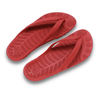 FIRE RED FLIP FLOPS