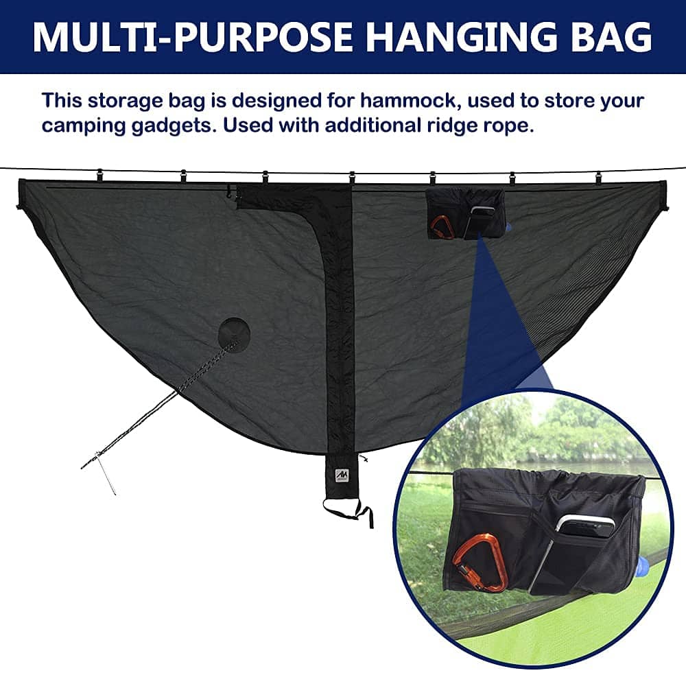 Hammock Bug Net | No-See-Um Breathable Mesh Mosquito Netting | Ultralight Outdoor Shelter | "L" Zipper Style
