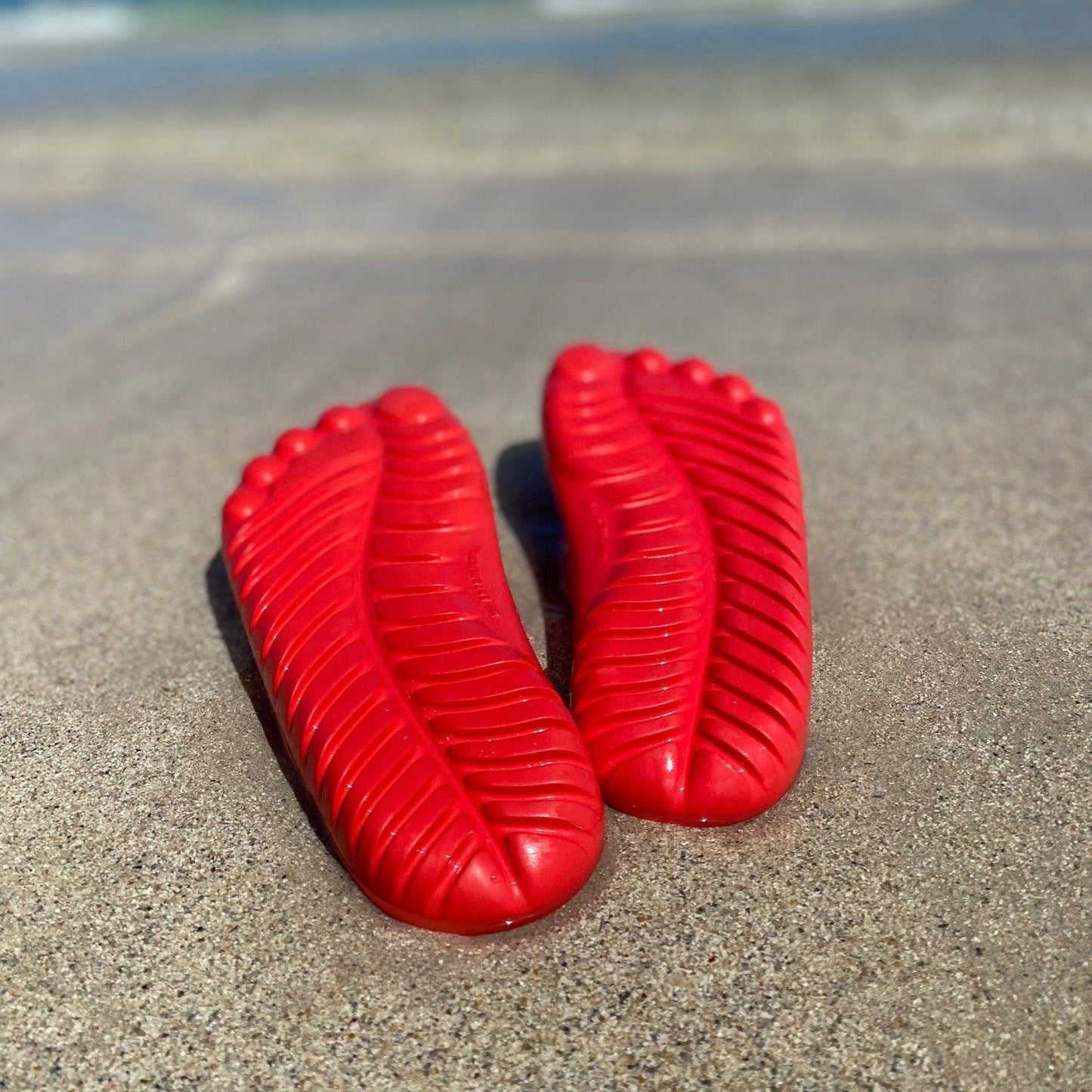 FIRE RED FLIP FLOPS