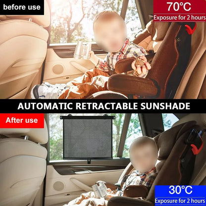 Retractable Car Side Window Sun Shade 2(PC) - Multi Purpose