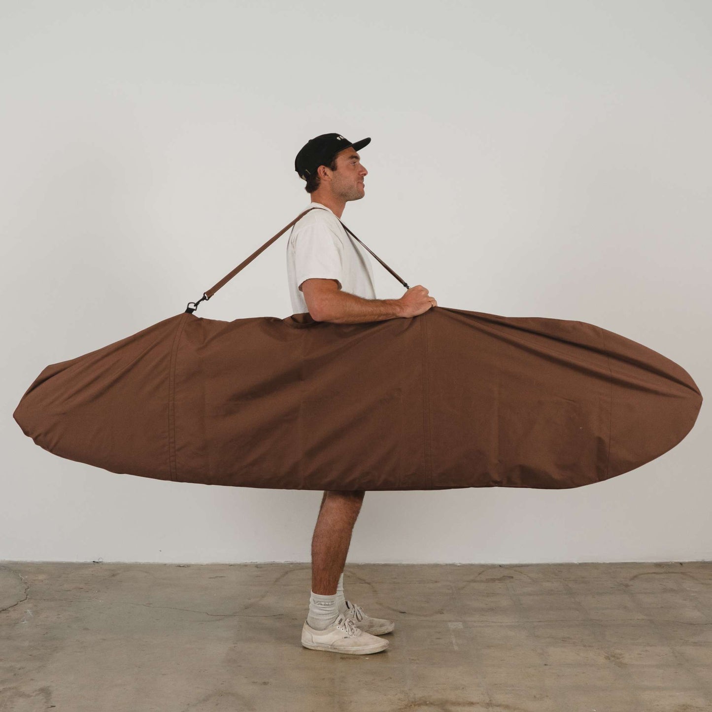 Seal Brown Canvas Surfboard Bag