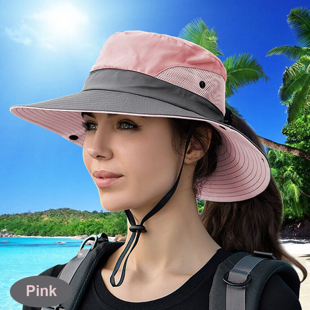 Women's Ponytail Summer Sun Hat UV Protection