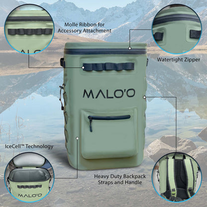 Malo'o DryPack Adventure  Backpack Cooler