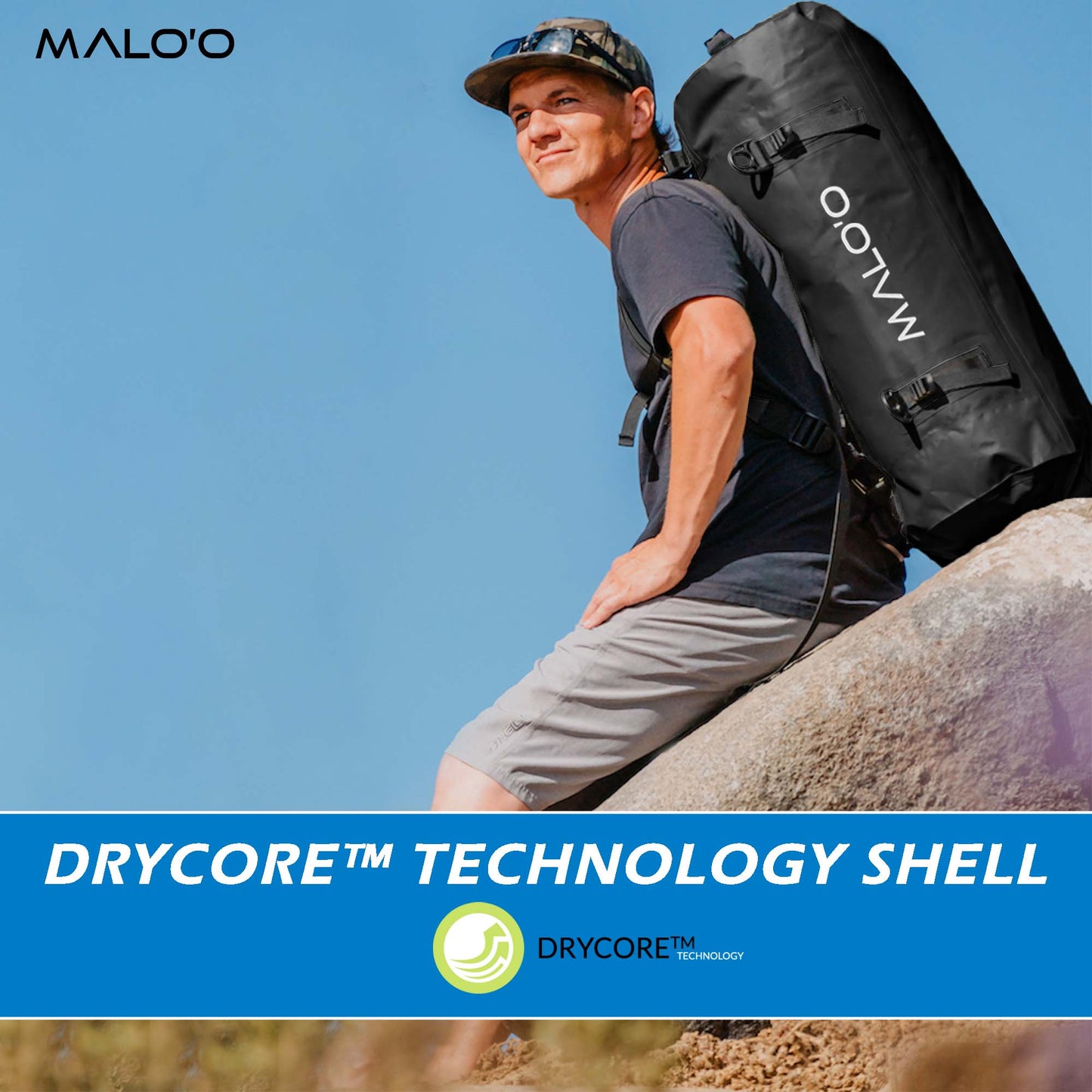 Malo'o DryPack Waterproof Backpack Duffle - 90L
