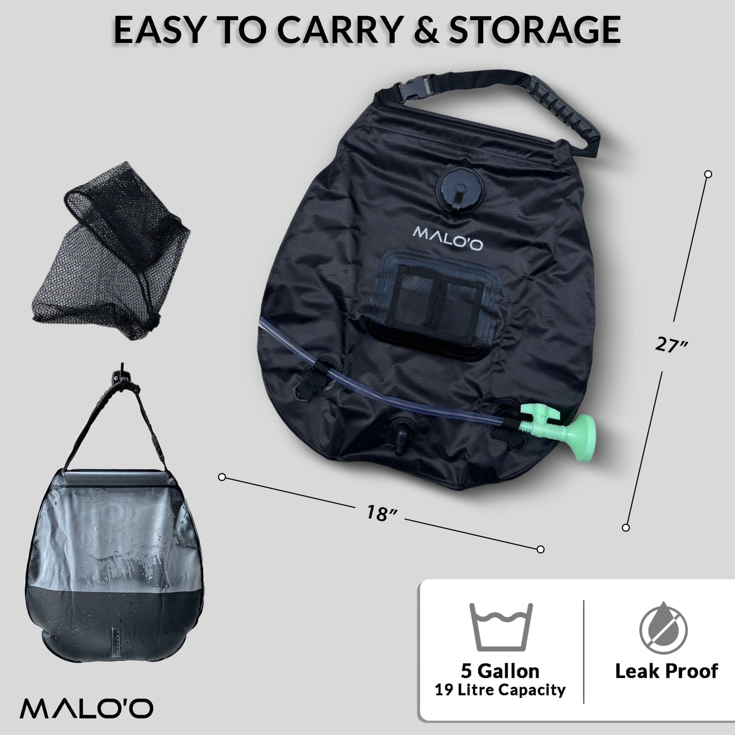 Malo'o Portable Shower Bag
