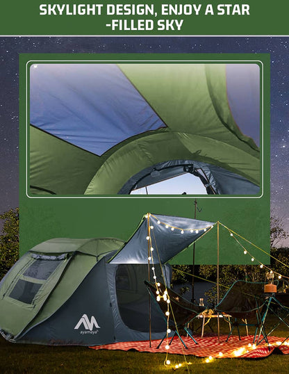 Adobe 4 Person 2 Doors Pop Up Tent